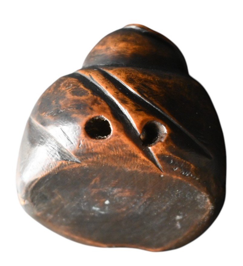 Japanese Boxwood Netsuke – Monk In Ecstasy, Edo Period-photo-3