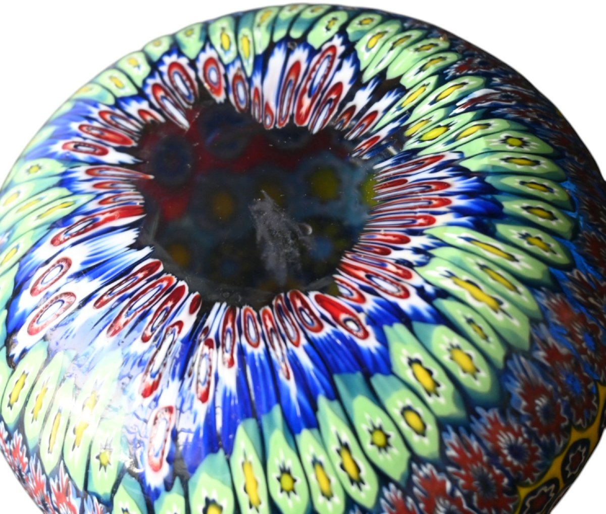 Presse-papier en verre millefiori – Murano, attribué à Fratelli Toso – vers 1950–1970-photo-4