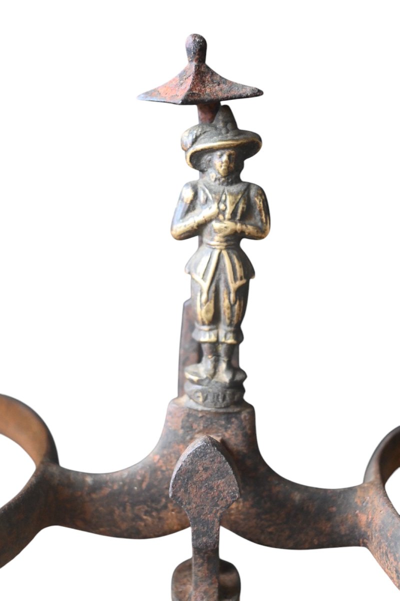 Antique Tobacco Scale With Horn Trays – 19th Century, Napoleon III Period-photo-2