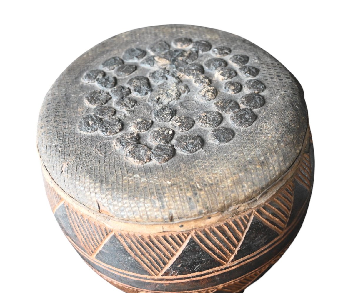 Carved Drum (ngoma) – Luba-maniema / Zela, Democratic Republic Of Congo-photo-2