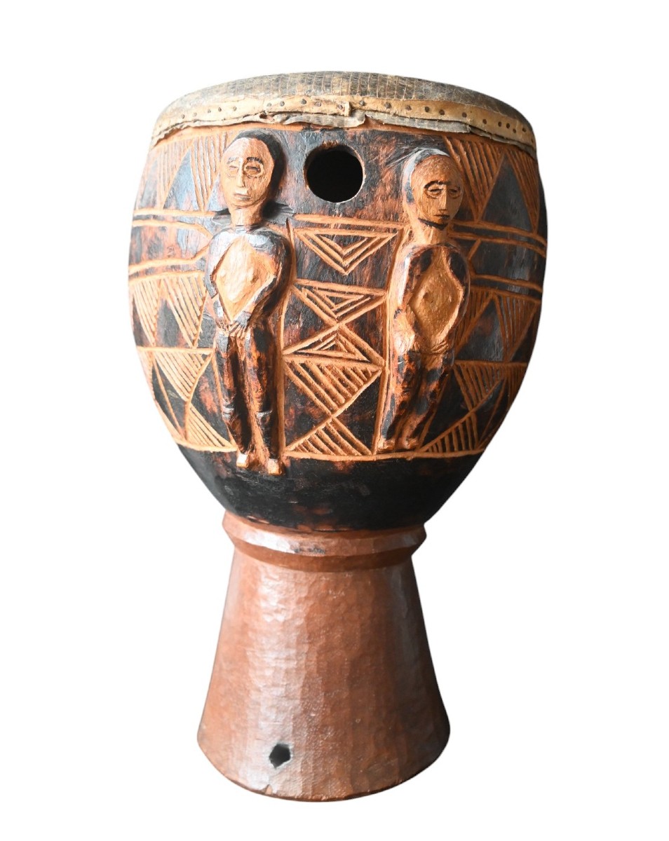Carved Drum (ngoma) – Luba-maniema / Zela, Democratic Republic Of Congo