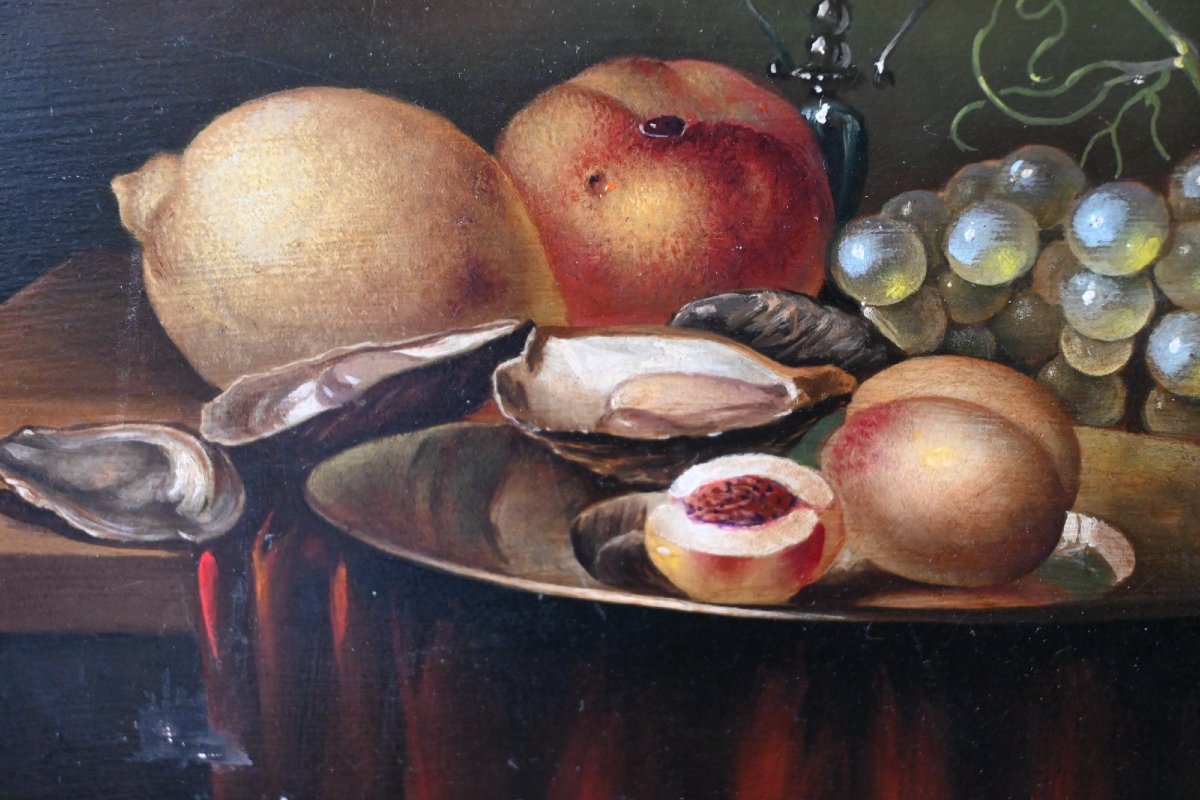 19th Century Still Life On Copper – In The Tradition Of The Flemish School-photo-3