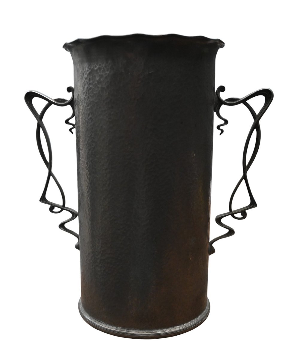 Seau à vin Art Nouveau – Laiton étamé, vers 1900–1915-photo-2