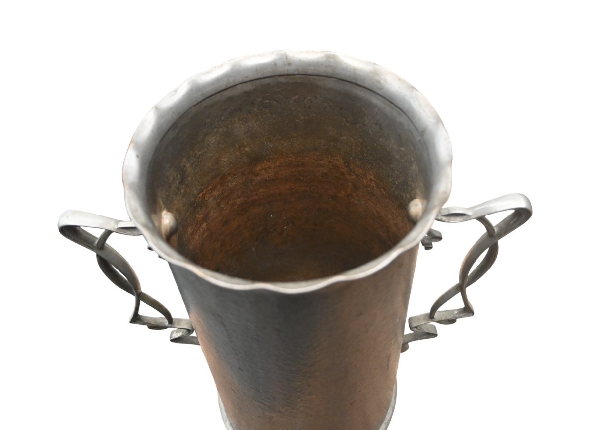 Seau à vin Art Nouveau – Laiton étamé, vers 1900–1915-photo-2