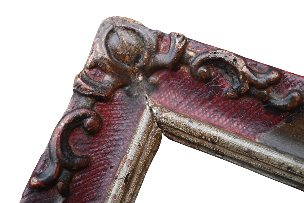 Cadre en bois sculpté doré, style Louis XV (rococo, vers 1740–1760)-photo-2