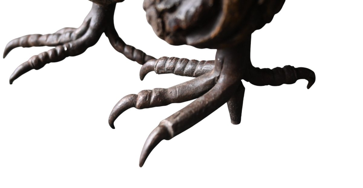 Carved Wooden Eagle With Iron Talons – 19th Century-photo-5