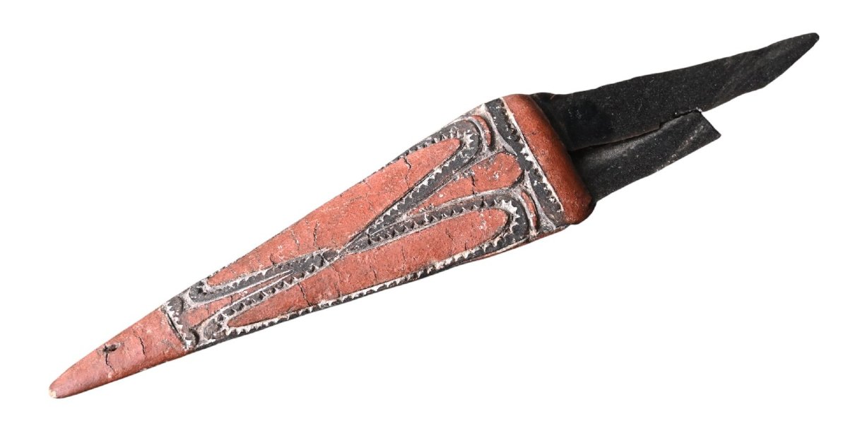 Couteau cérémoniel en obsidienne – Îles de l’Amirauté, Papouasie-Nouvelle-Guinée, début du XXᵉ -photo-1