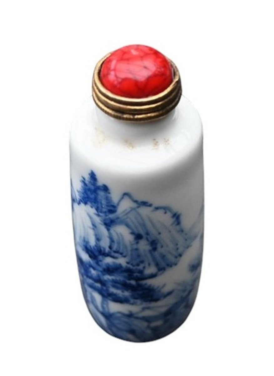 Blue And White Porcelain Snuff Bottle – Early 20th Century-photo-4