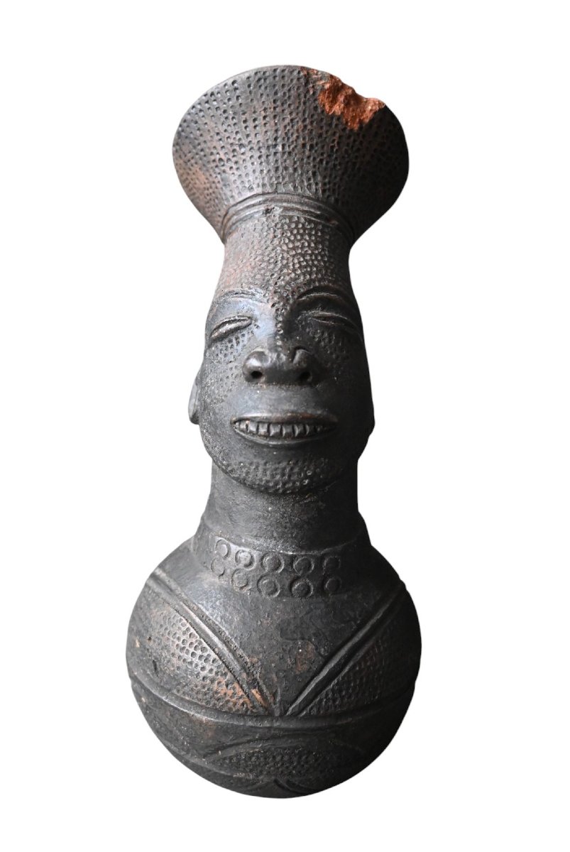 Mangbetu Terracotta Vase, Early 20th Century, Formerly In The A. Francotte Collection (belgium)-photo-2