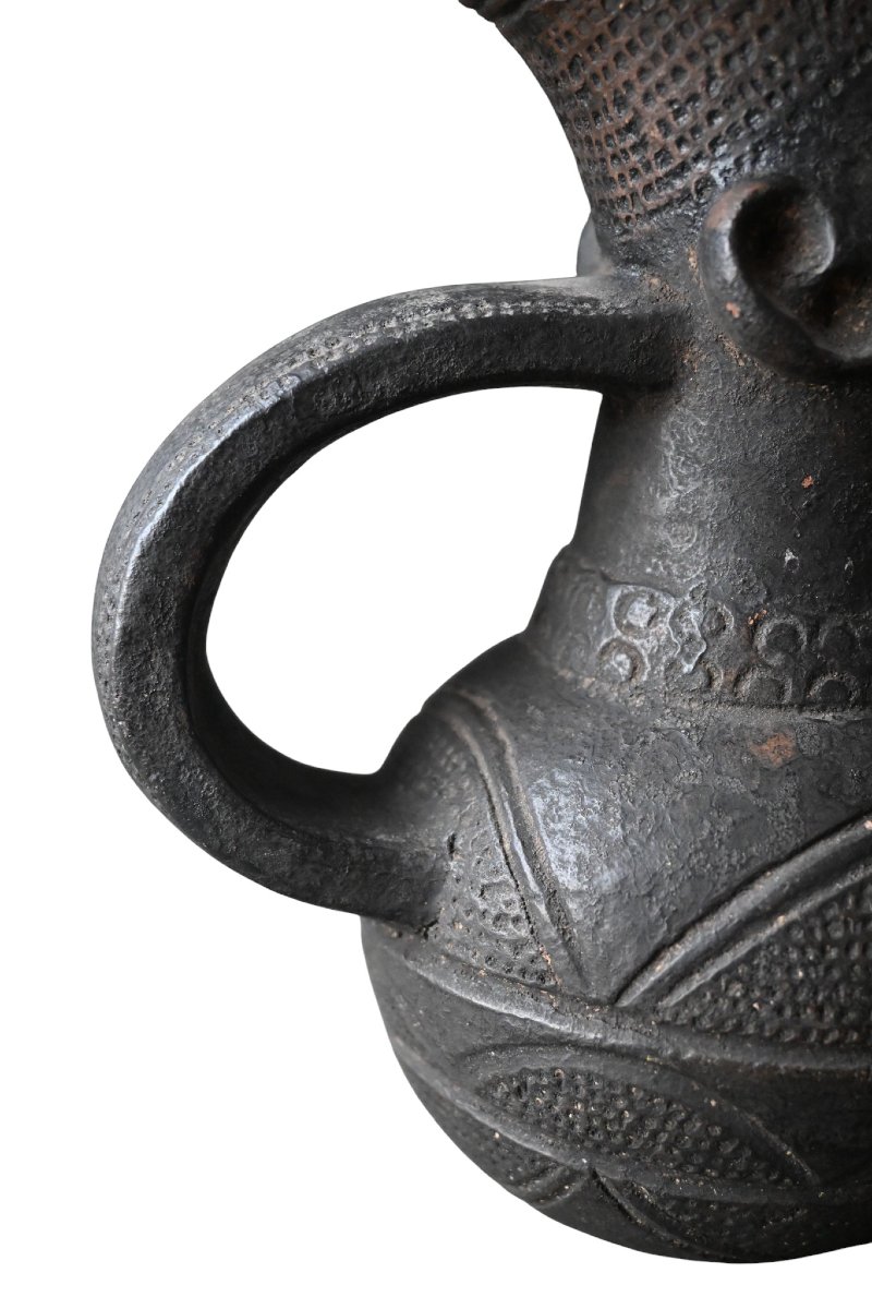 Mangbetu Terracotta Vase, Early 20th Century, Formerly In The A. Francotte Collection (belgium)-photo-6