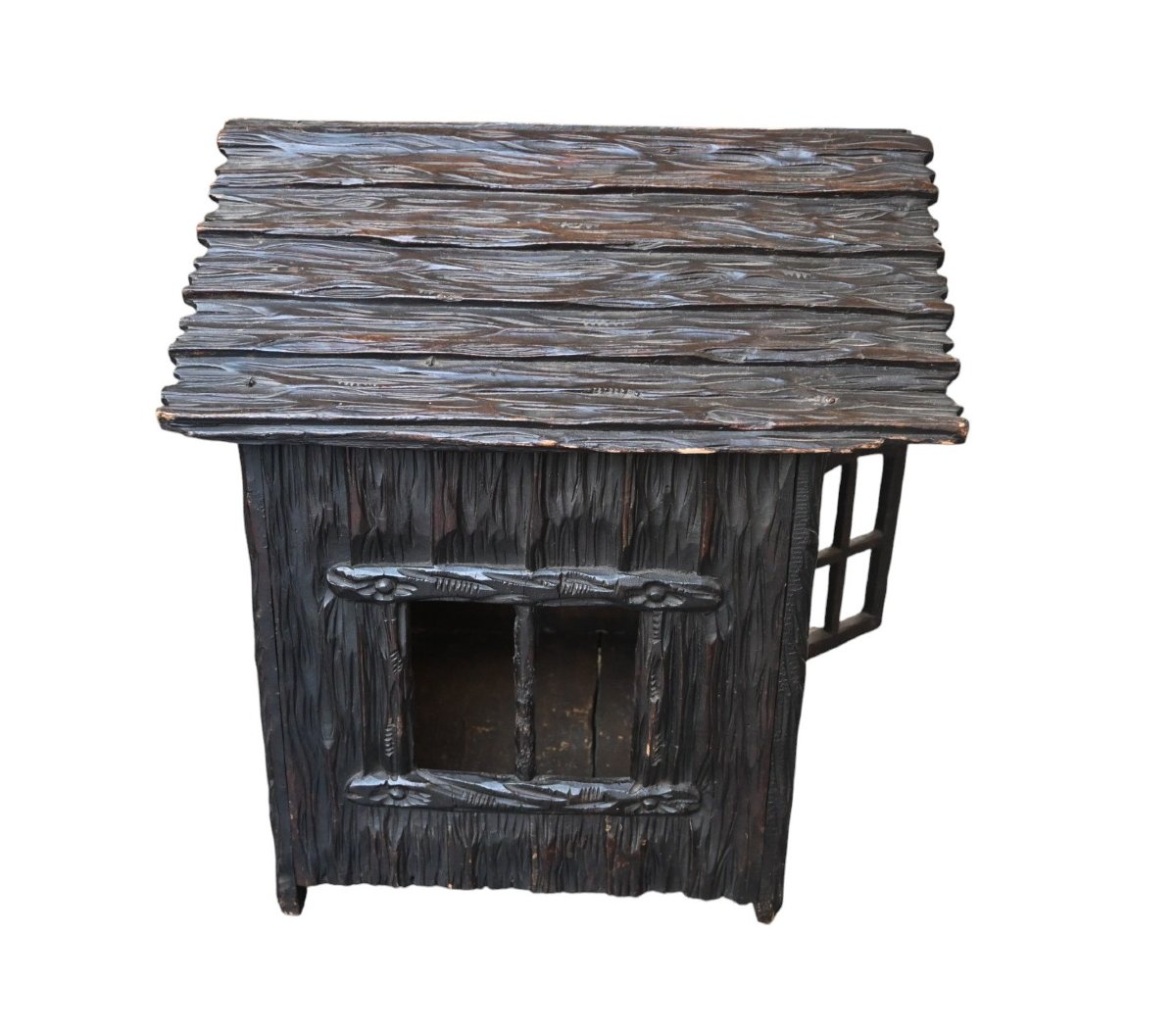 Niche intérieure ancienne en bois sculpté, travail de la Forêt-Noire, vers 1880–1910-photo-3