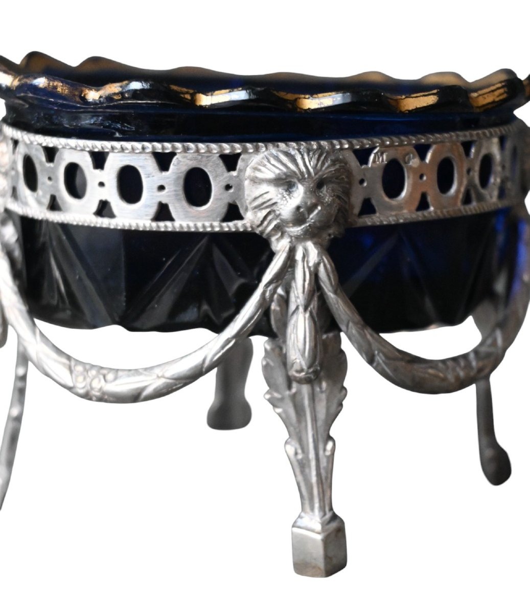 Paire de salières en argent – Liège XVIIIᵉ siècle – Mathieu Gérard – style Louis XVI -photo-2