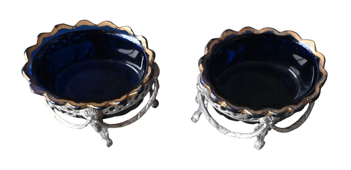 Paire de salières en argent – Liège XVIIIᵉ siècle – Mathieu Gérard – style Louis XVI -photo-3