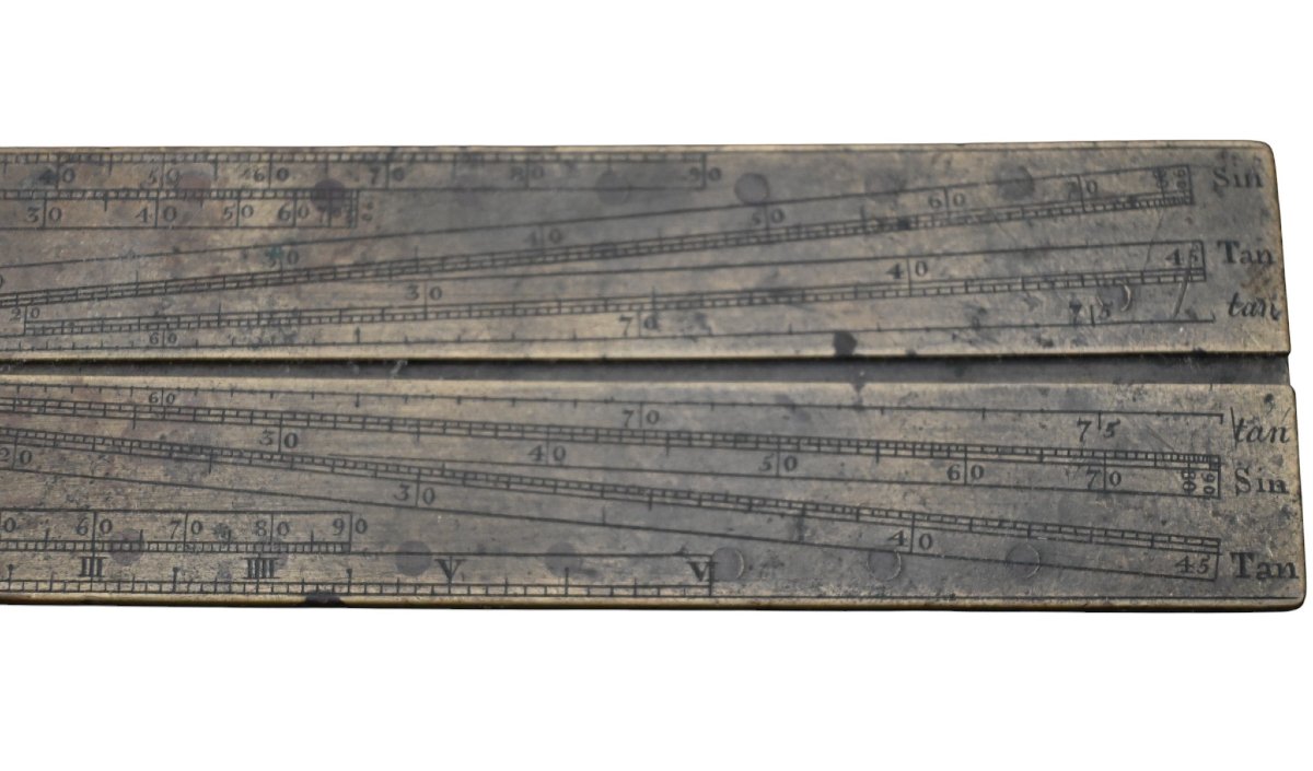 Secteur anglais en laiton, signé “R. Glynne Fecit”, XVIIIᵉ siècle (vers 1750–1775)-photo-3