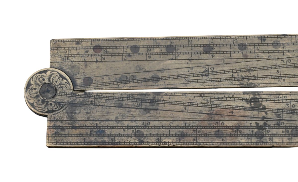 Secteur anglais en laiton, signé “R. Glynne Fecit”, XVIIIᵉ siècle (vers 1750–1775)-photo-1