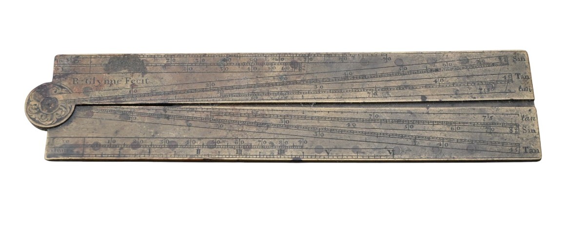 Secteur anglais en laiton, signé “R. Glynne Fecit”, XVIIIᵉ siècle (vers 1750–1775)