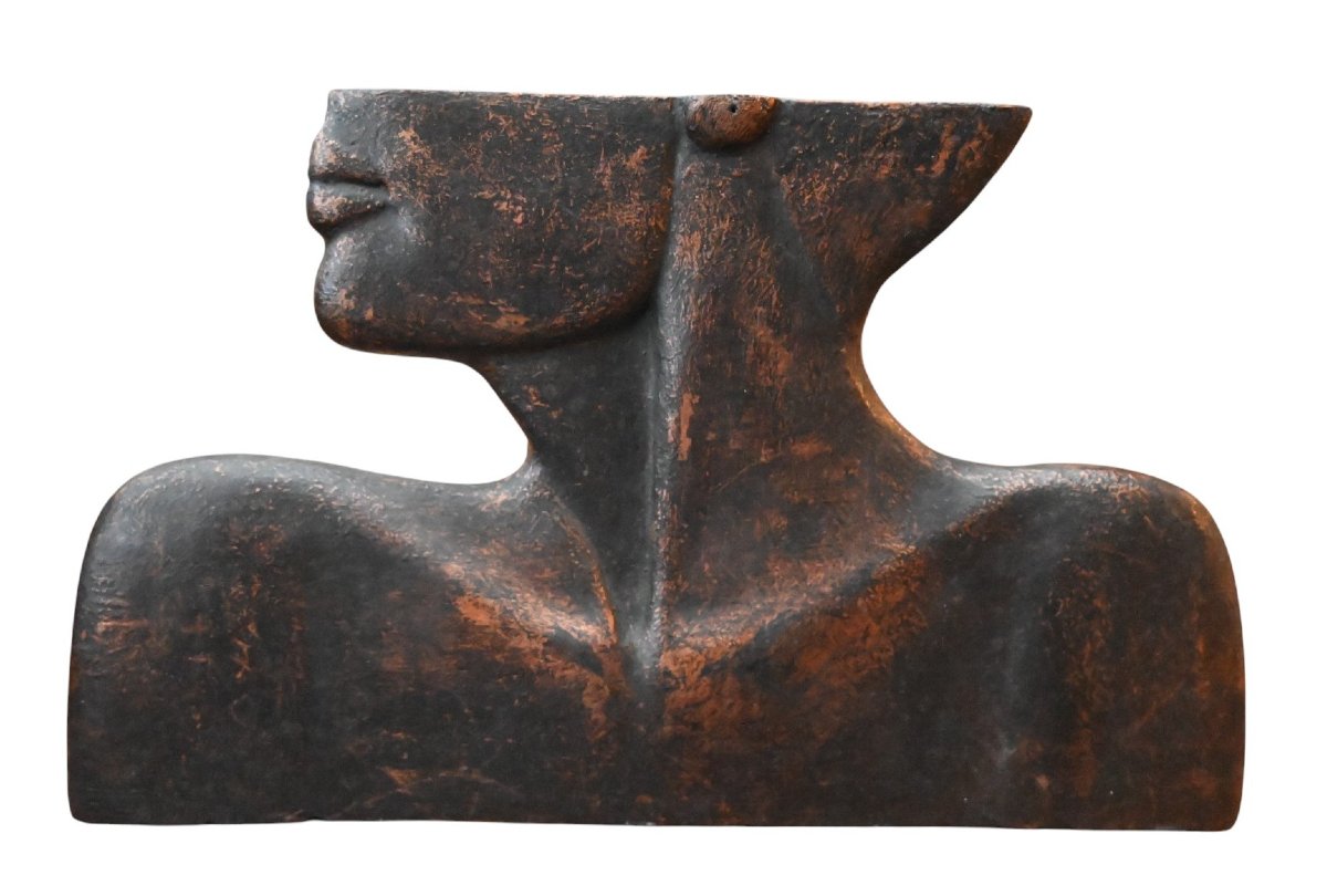 Paire de sculptures modernistes signée “Jean Marie”, attribuée à Louis Smeyers (1923–2009)-photo-2