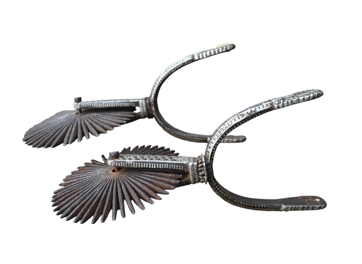 Pair Of South American Gaucho Spurs, 19th Century-photo-2