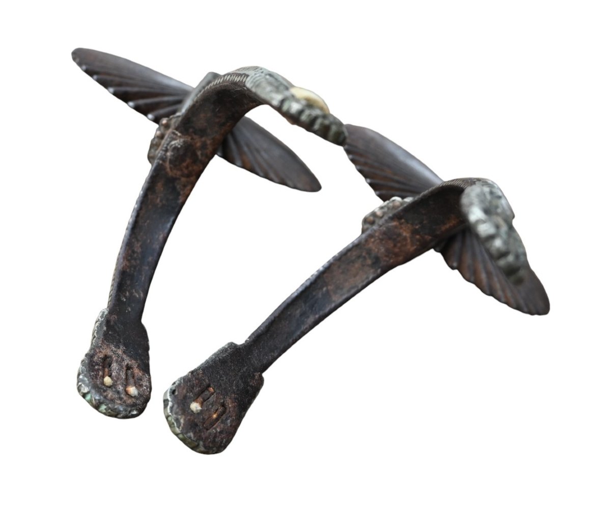 Pair Of South American Gaucho Spurs, 19th Century-photo-5