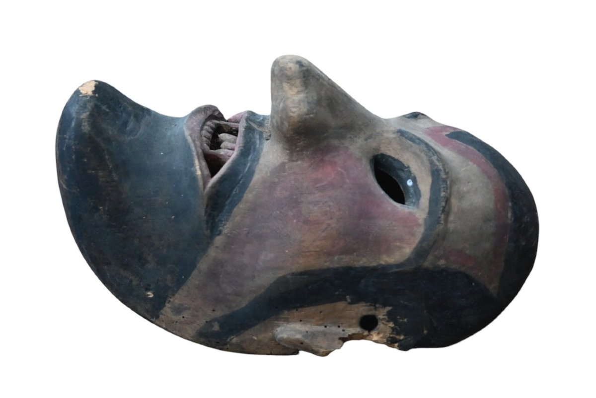 Masque rituel amazonien ancien, fin XIXe – début XXe siècle, Brésil-photo-3