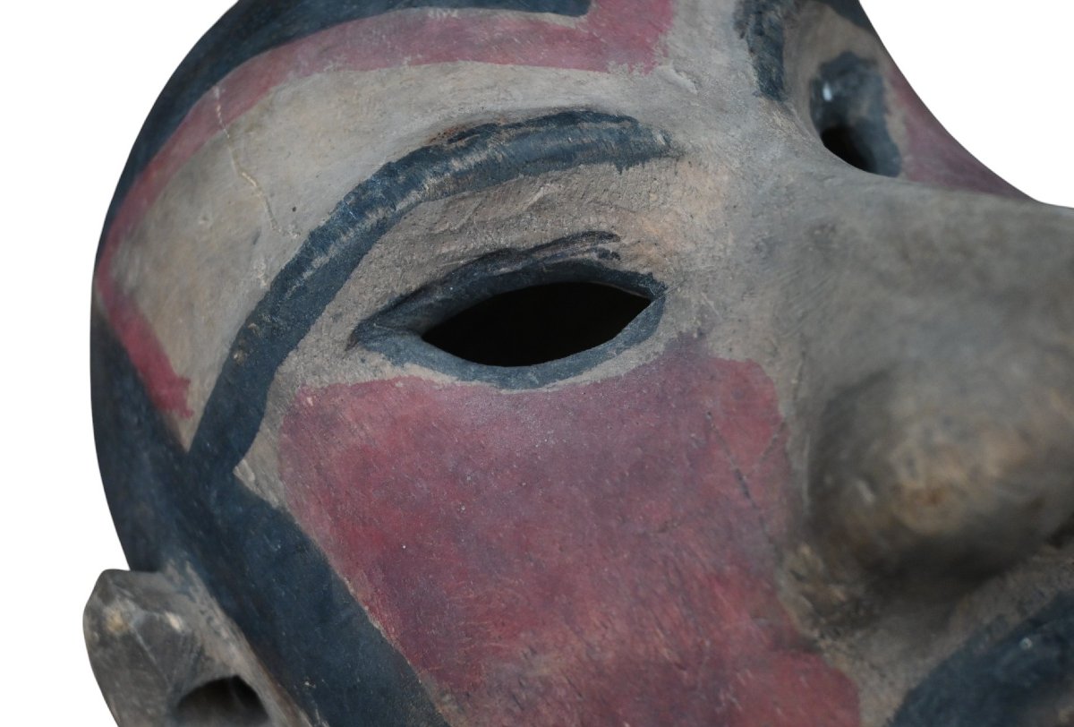 Masque rituel amazonien ancien, fin XIXe – début XXe siècle, Brésil-photo-1