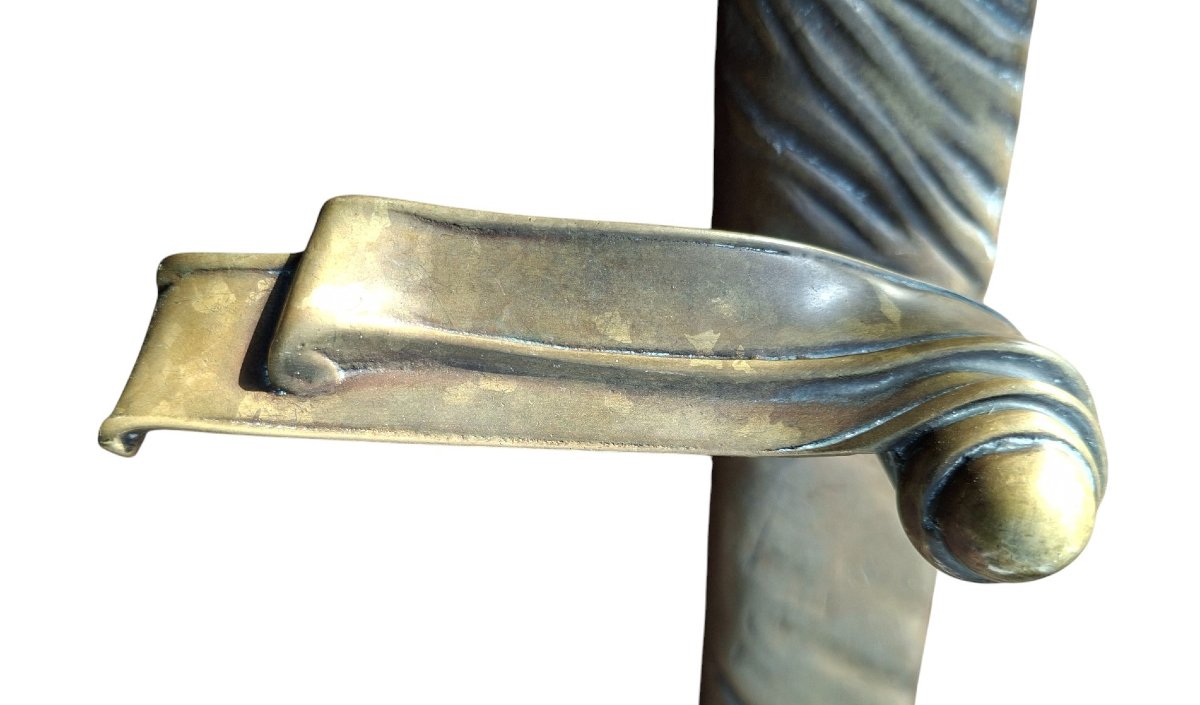 Pair Of Sculptural Bronze Door Handles, Europe, Circa 1960–1970-photo-1