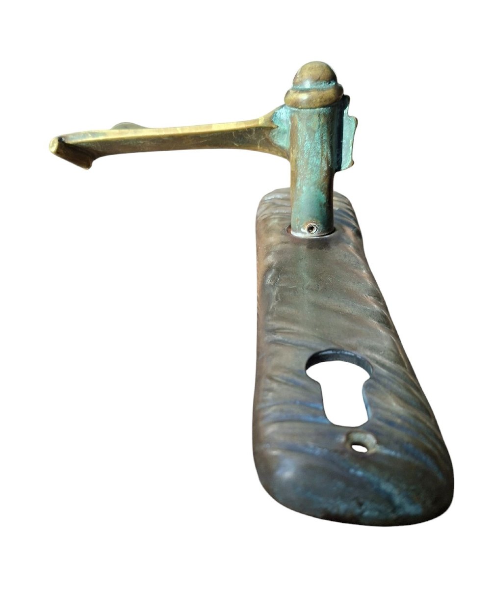 Pair Of Sculptural Bronze Door Handles, Europe, Circa 1960–1970-photo-2