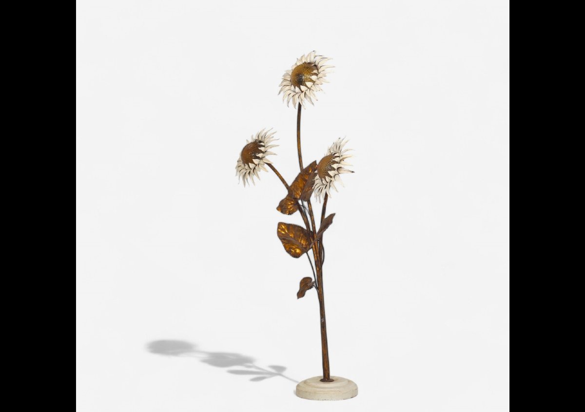 Vintage Italian Floor Lamp In Hollywood Regency Style, Circa 1960s–1970s.-photo-2