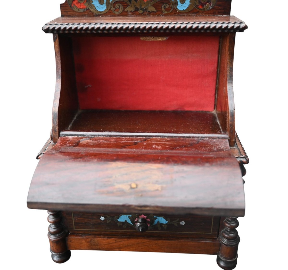 Charmant meuble miniature de type secrétaire / maîtresse, fin XIXe siècle (vers 1870–1900).-photo-2