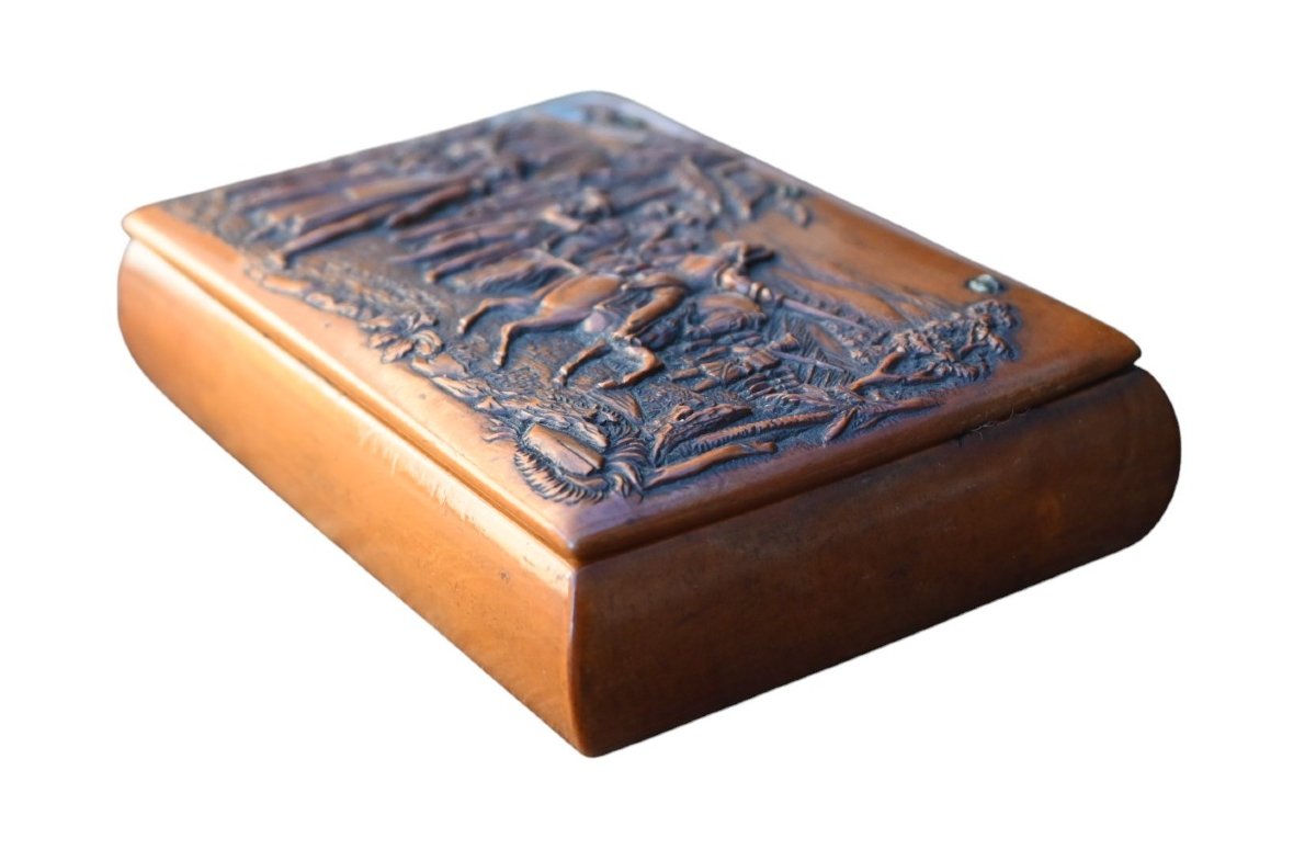 Napoleonic Box In Carved Wood – France, Early 19th Century-photo-4