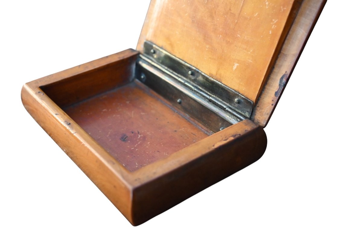 Napoleonic Box In Carved Wood – France, Early 19th Century-photo-4