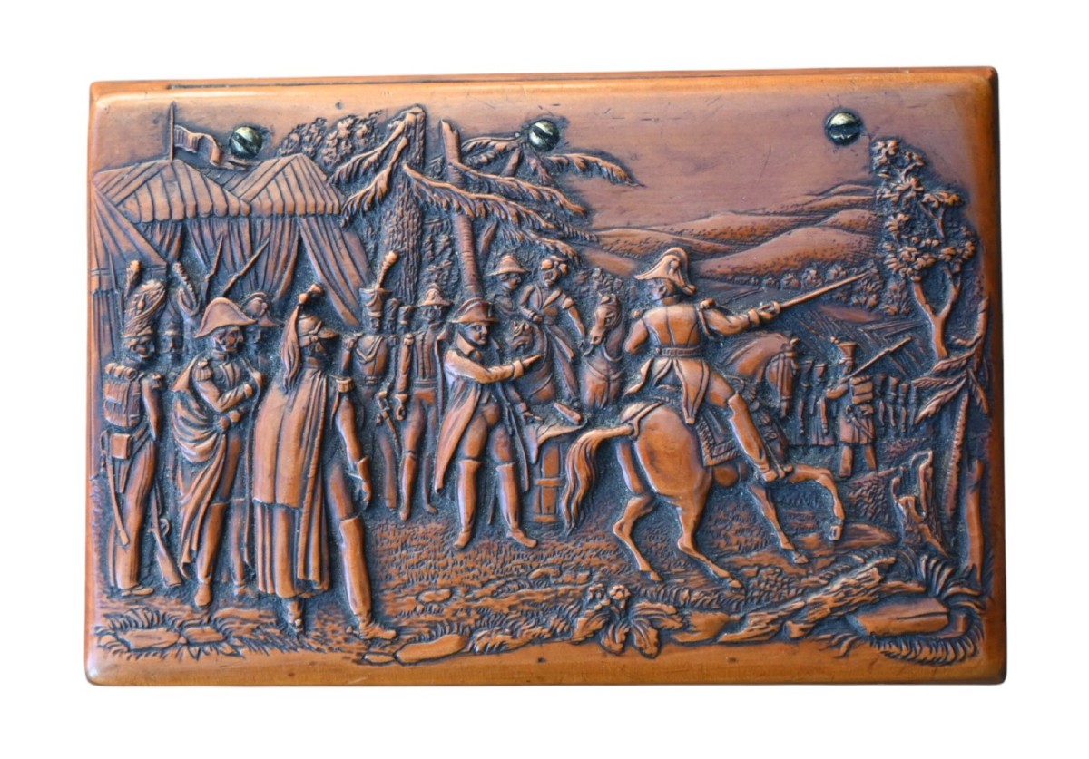 Napoleonic Box In Carved Wood – France, Early 19th Century