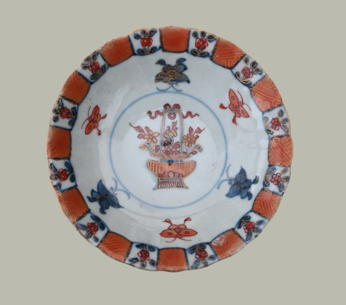 Paire de tasses et soucoupes « café-au-lait » en porcelaine chinoise Imari – Époque Qianlong -photo-3