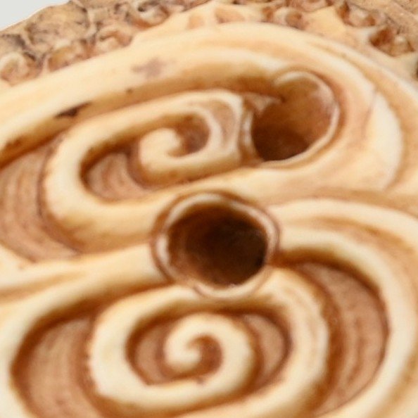 Japanese Netsuke "characters In A Shell With Dragon" Signed Mitsutoshi (kyoto),-photo-4