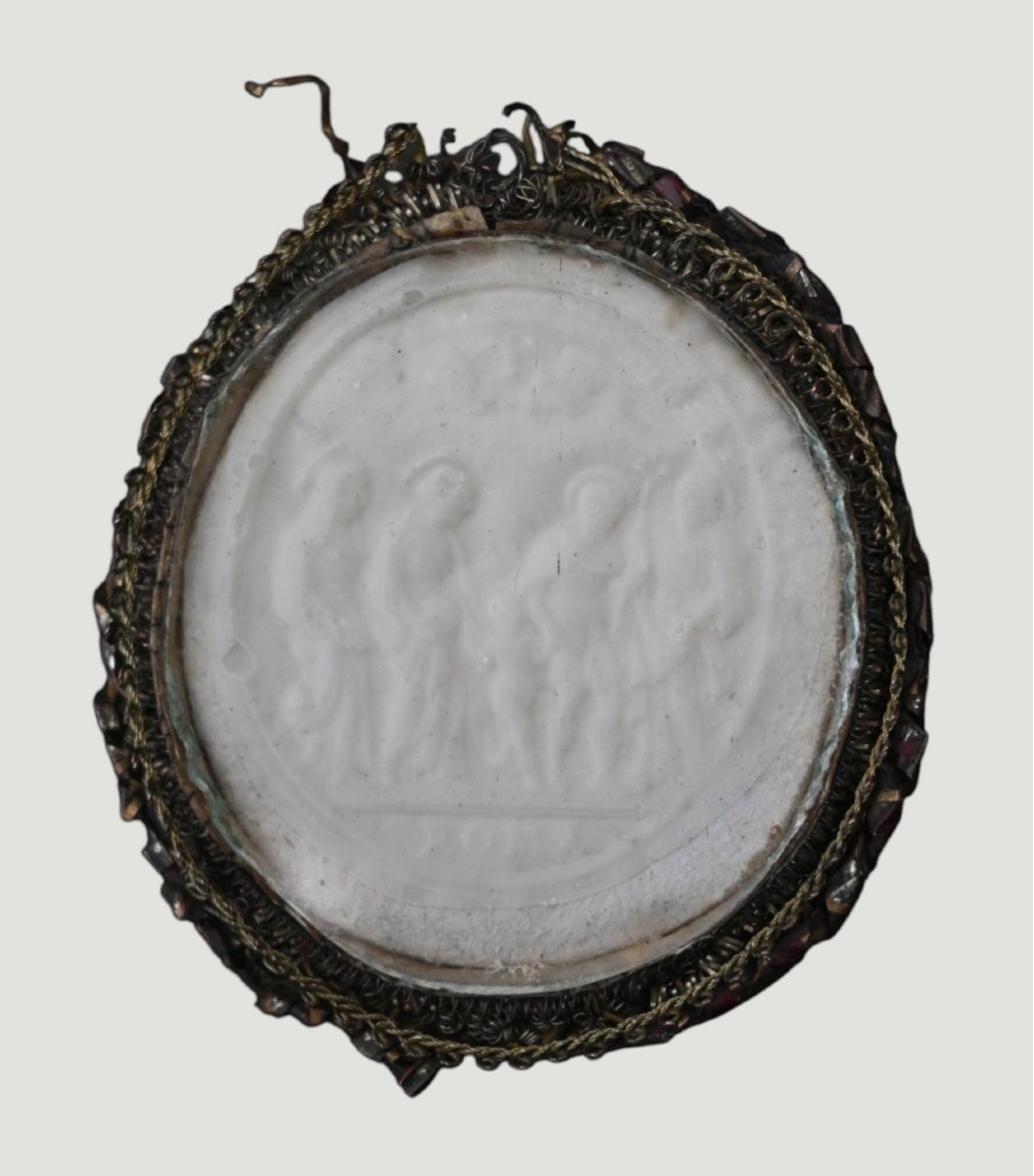 Antique Reliquary With A Relic Of "ss. Pluri. Mm." – 18th Century-photo-2