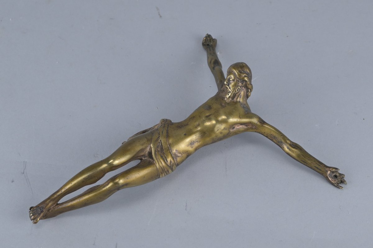 Christ en bronze, probablement XVIIe siècle – Corpus Christi ancien-photo-2