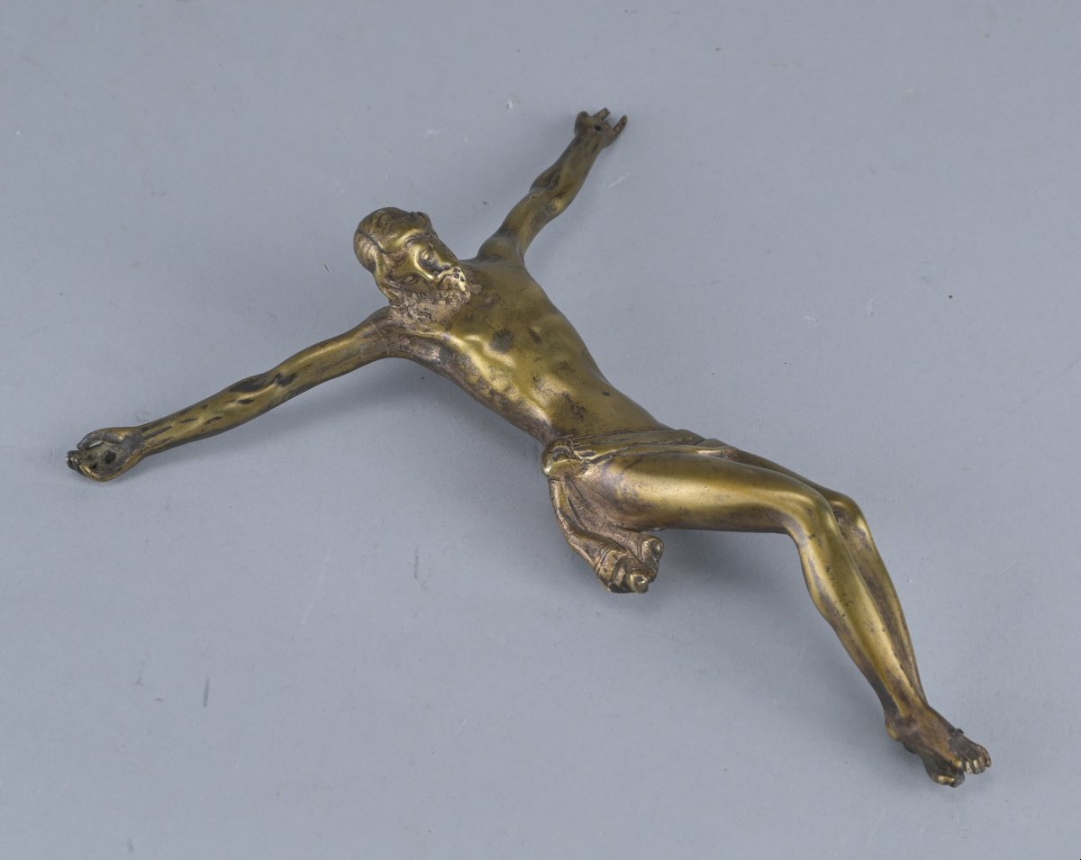 Christ en bronze, probablement XVIIe siècle – Corpus Christi ancien-photo-3