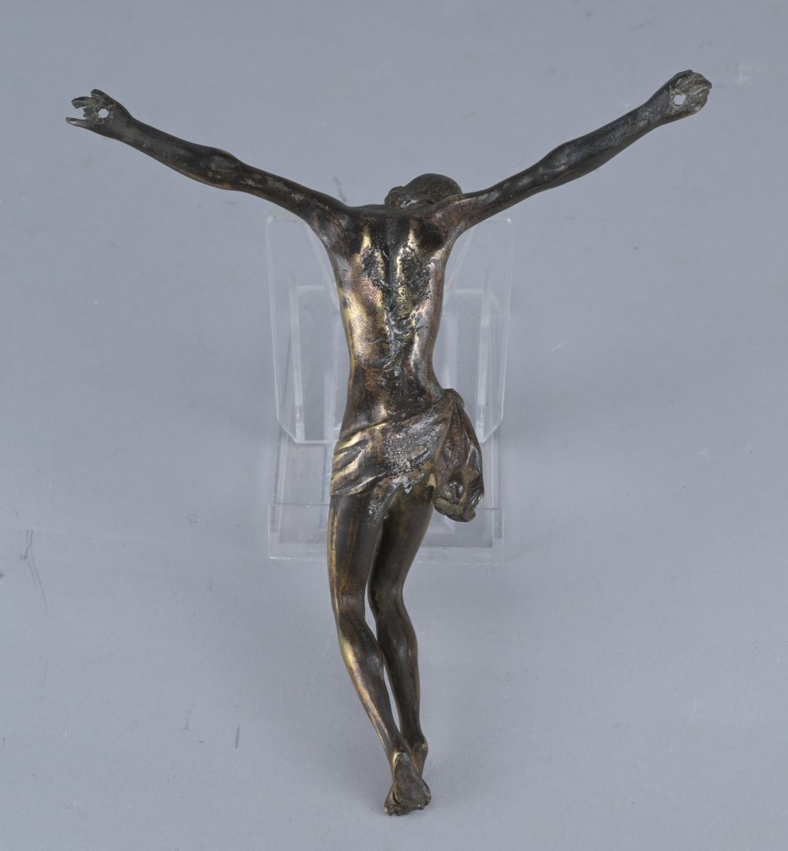 Christ en bronze, probablement XVIIe siècle – Corpus Christi ancien-photo-4