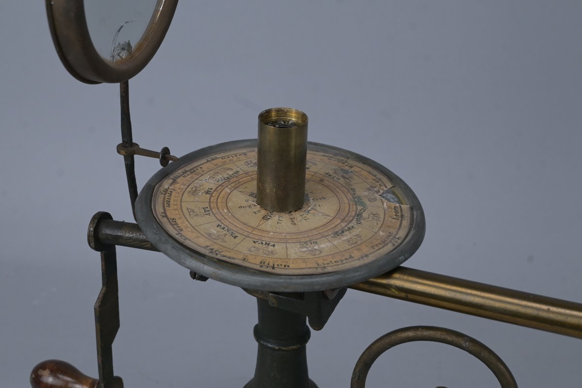 Planétaire mécanique avec globe terrestre – Allemagne, fin du XIXe siècle-photo-4