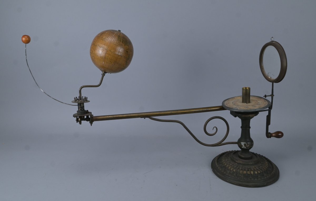 Planétaire mécanique avec globe terrestre – Allemagne, fin du XIXe siècle-photo-3