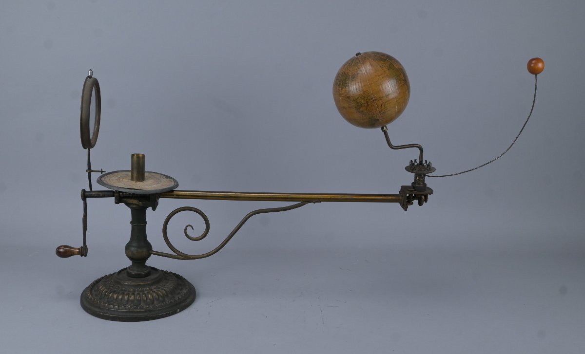 Planétaire mécanique avec globe terrestre – Allemagne, fin du XIXe siècle