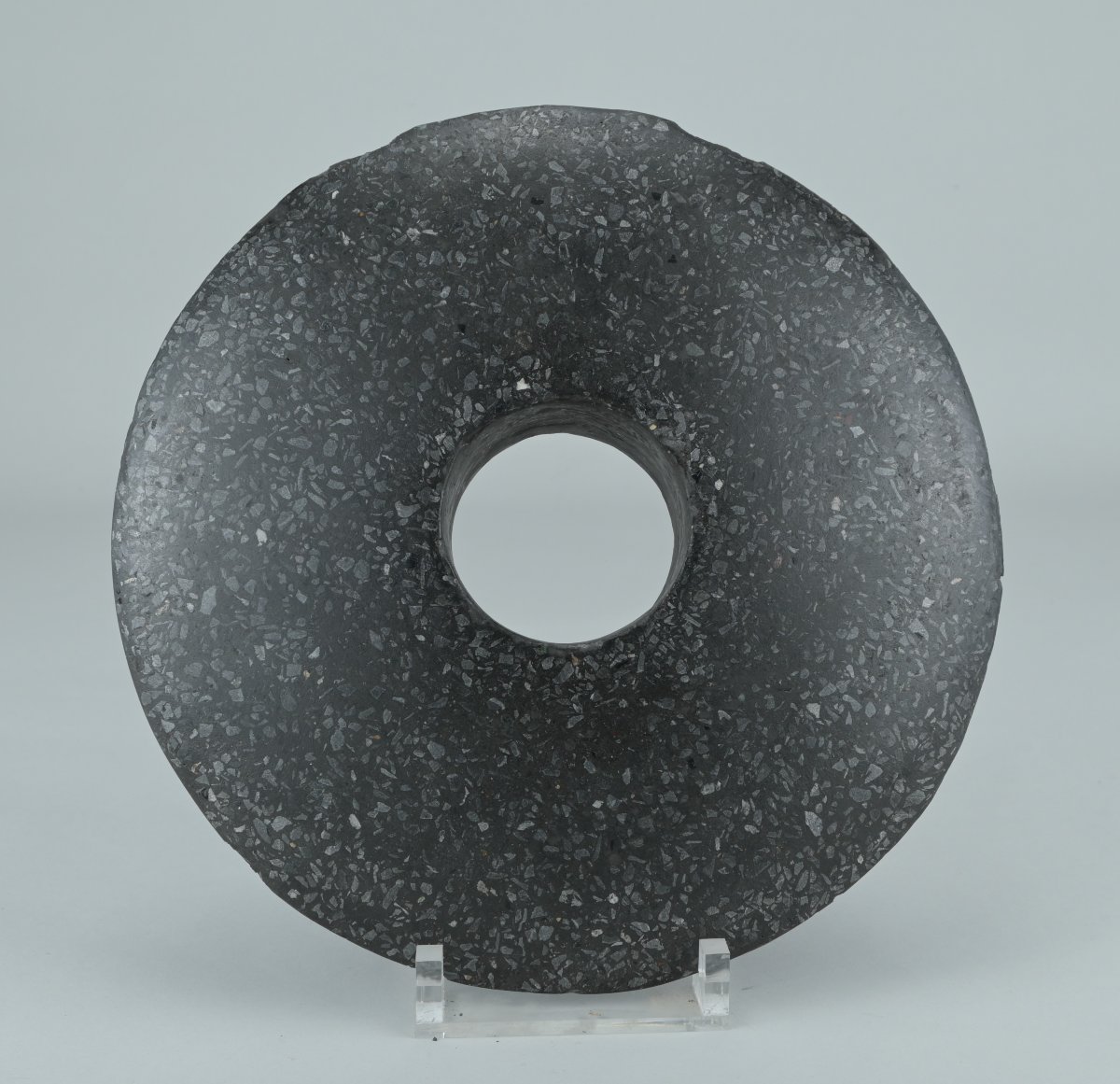 Stone Disc With A Central Hole—possibly A Clubhead From New Guinea-photo-2