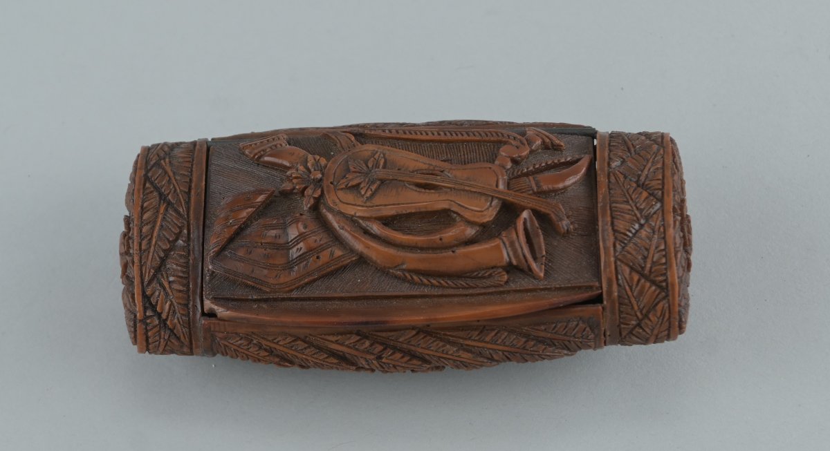Carved Corozo Snuffbox – 19th Century
