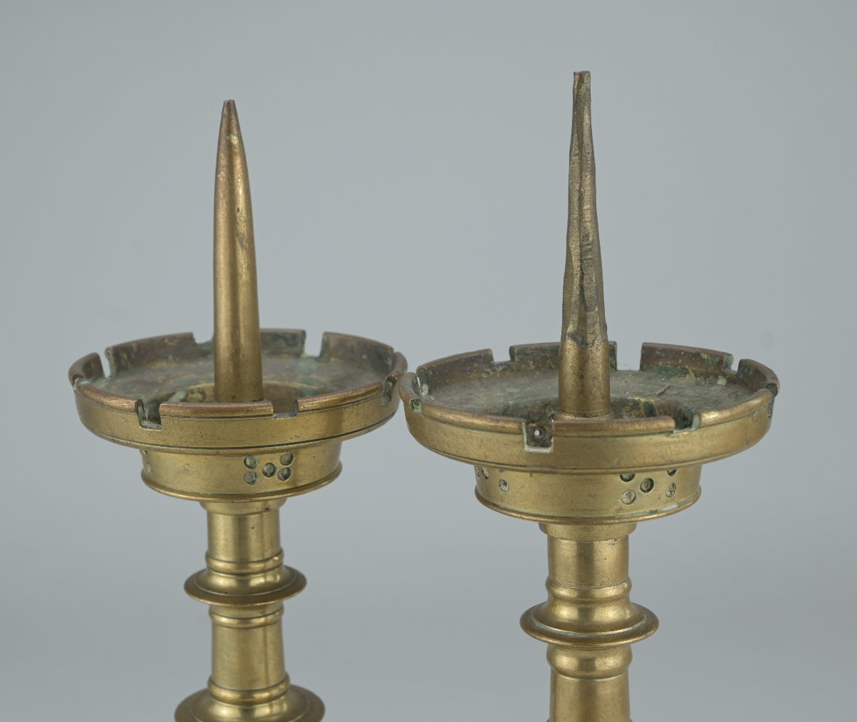 A Pair Of Gothic-style Candlesticks, Made In The 17th Century-photo-4
