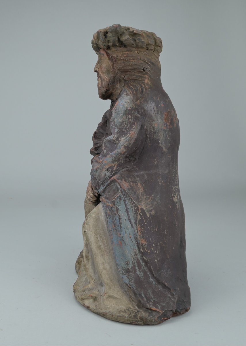 Christ In Chains – Polychrome Terracotta – 16th–17th Century-photo-2