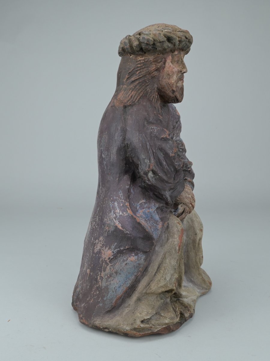 Christ In Chains – Polychrome Terracotta – 16th–17th Century-photo-4
