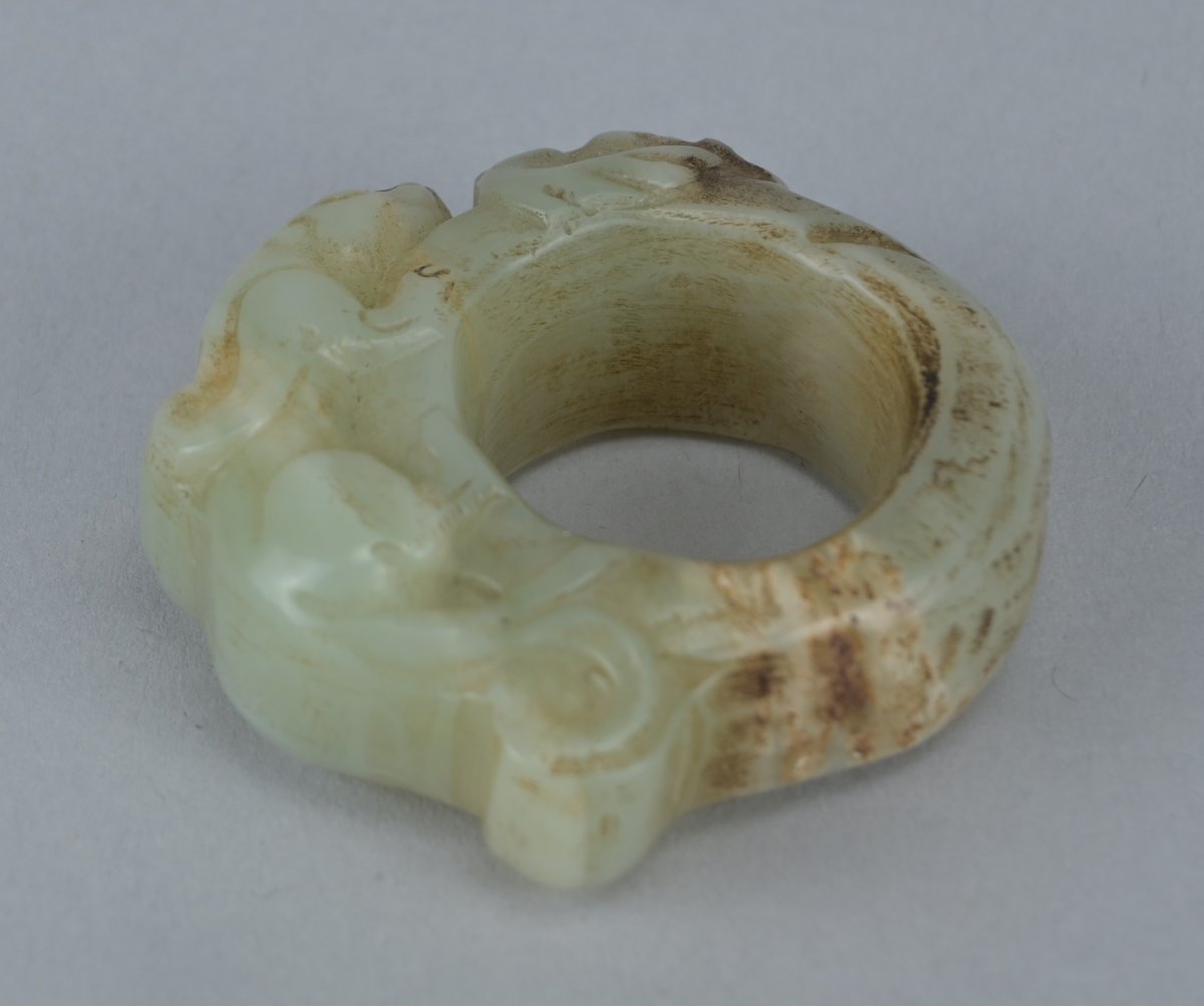 Bague d’archer chinoise en jade, XIXe siècle-photo-2