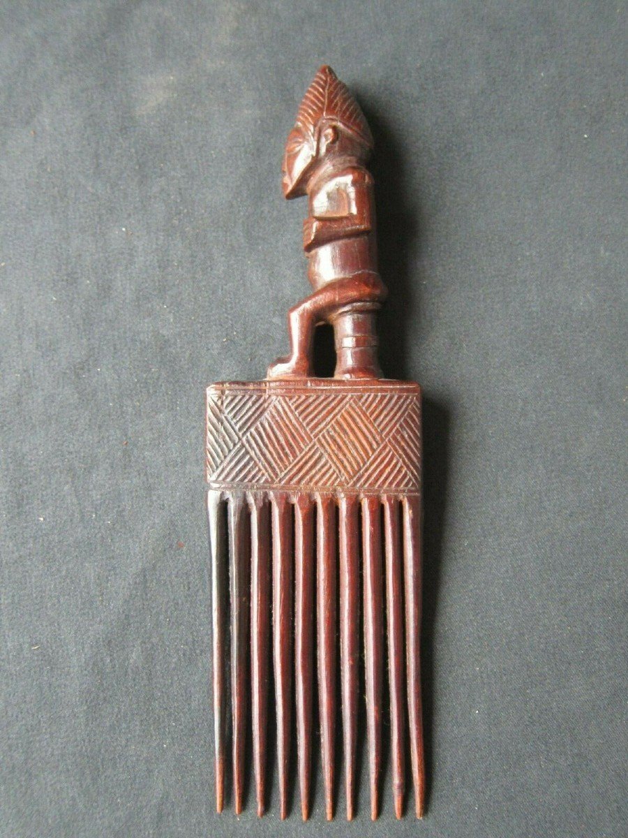 Old Tribal Comb From Chokwe/tshokwe Or Lwena, Dr Congo-photo-4