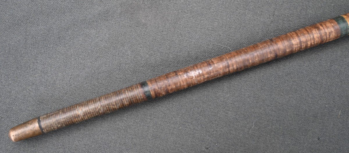 Cane With Carved Handle In Mother Of Pearl-photo-2