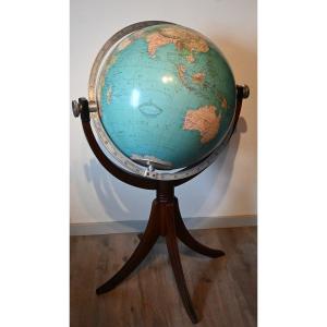 Globe Terrestre De Parquet De La Bibliothèque, Mappemonde Par Columbus, Paul Oestergaard